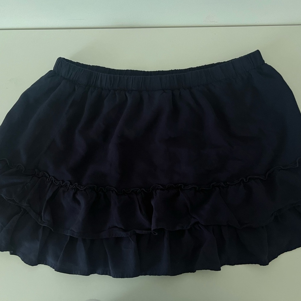 Brandy Melville Dark Blue Ruffle Skirt